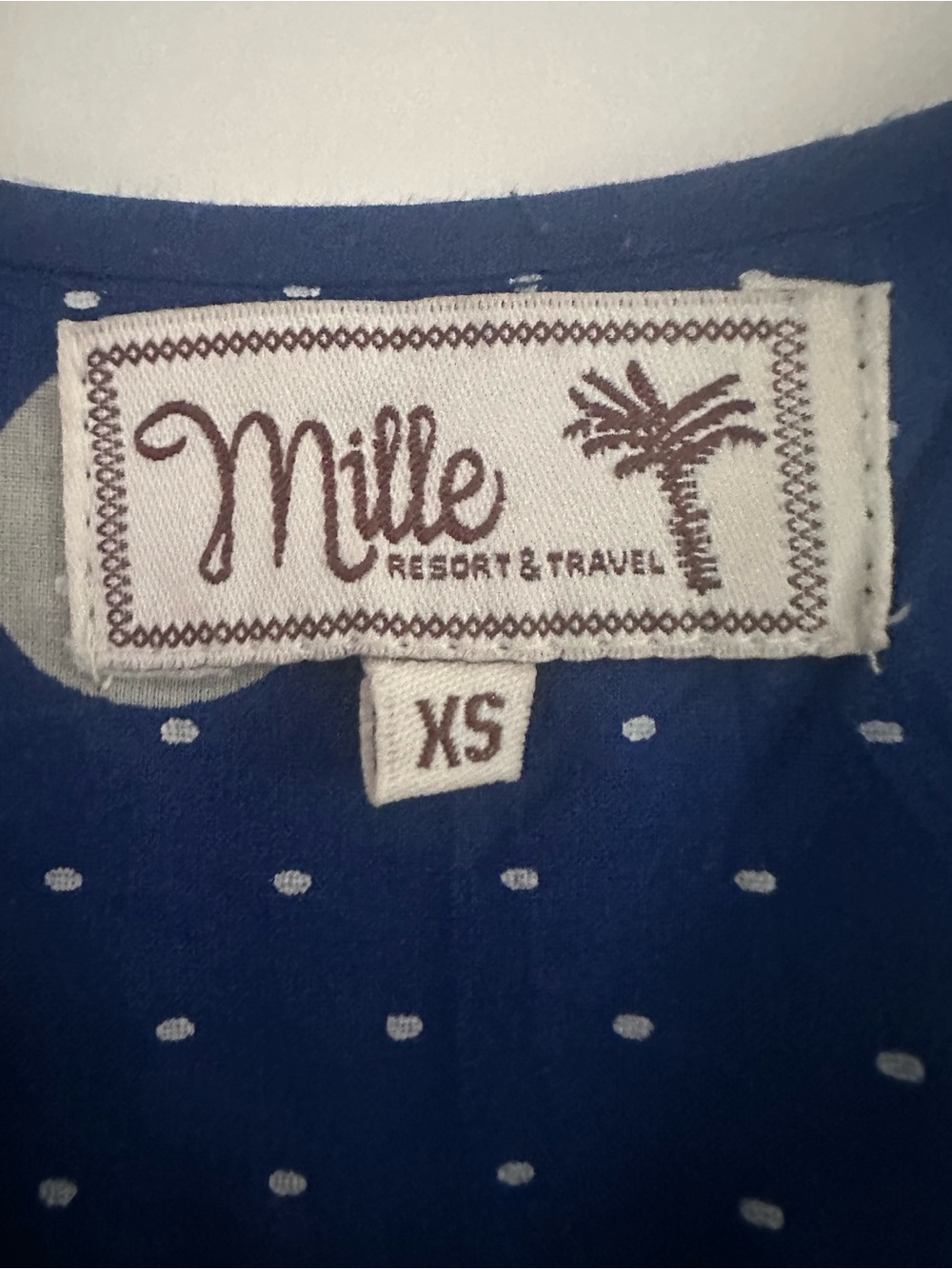 Mille Daisy Blue Polka Dot Puff Sleeve Dress - Picture 2 of 3